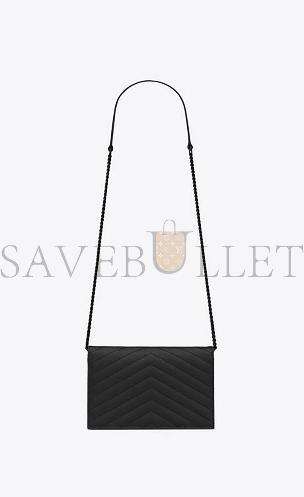 Y*L cassandre matelassÉ envelope chain wallet in grain de poudre embossed leather 695108bow081000 (19*12.5*3.5cm)