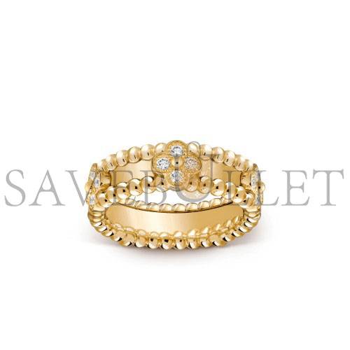 V*N CL*F arpels perlÉe sweet clovers ring - yellow gold, diamond vcarp6mm00