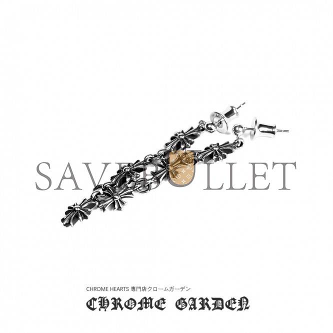 Ch**me He**ts 3 drop cross earring