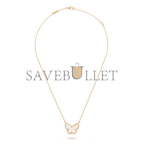 V*N CL*F  arpels lucky alhambra butterfly pendant - yellow gold, mother-of-pearl vcard99500