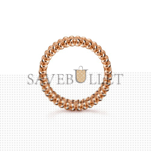V*N CL*F arpels perlÉe diamonds ring, 1 row - rose gold, diamond  vcarp4e300