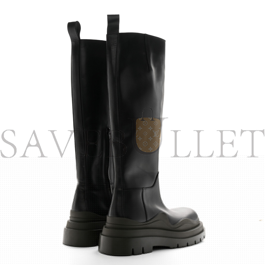 Bo*te*ga ve*ne*ta calfskin the tire high boots black
