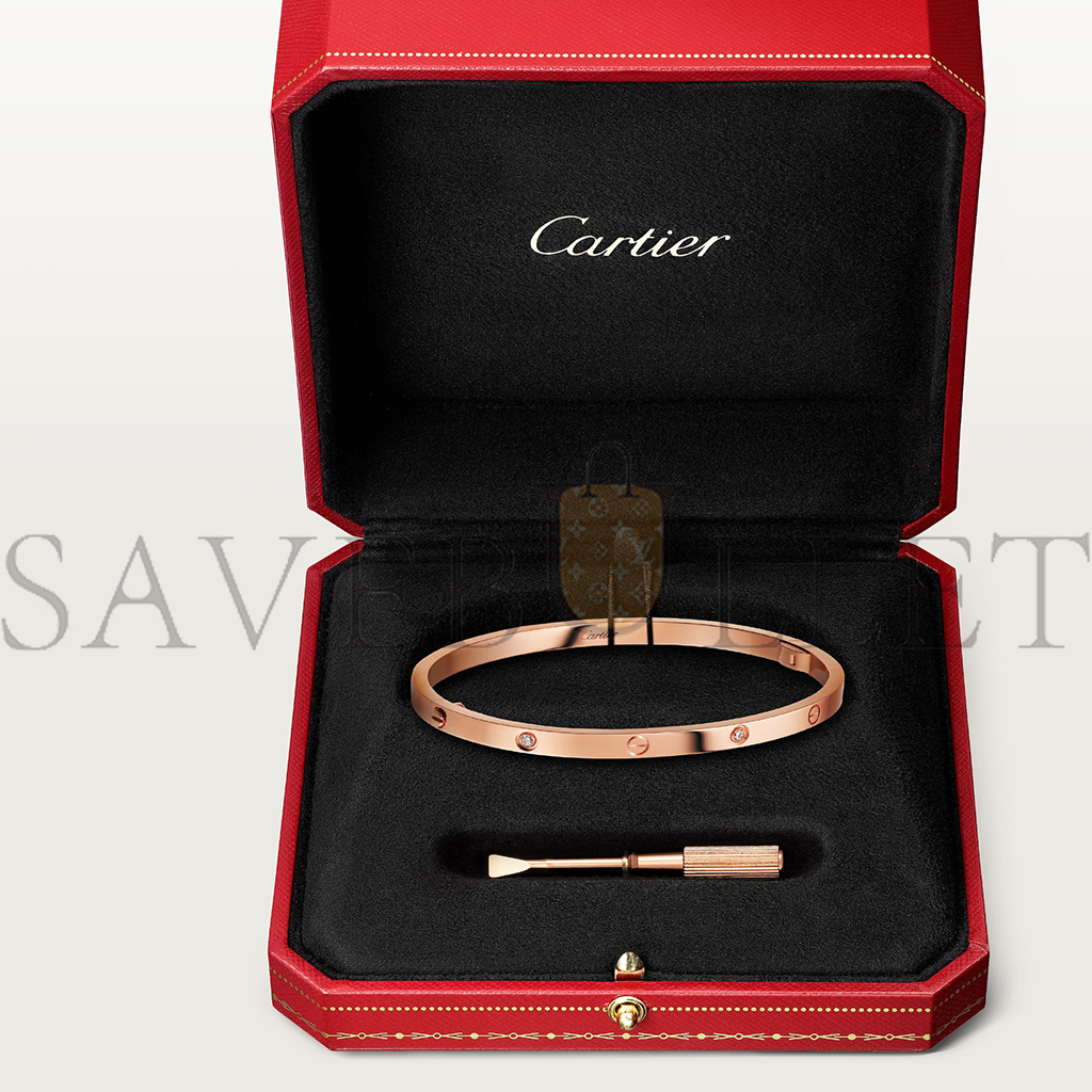 Ca*t*er  love bracelet, small model, 6 diamonds b6047617