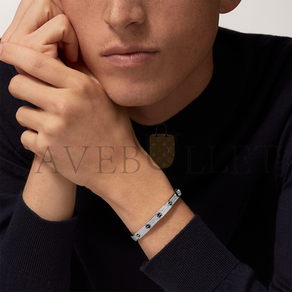 Ca*t*er love bracelet, diamond-paved, ceramic n6032417