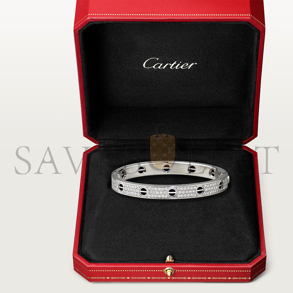 Ca*t*er love bracelet, diamond-paved, ceramic n6032417