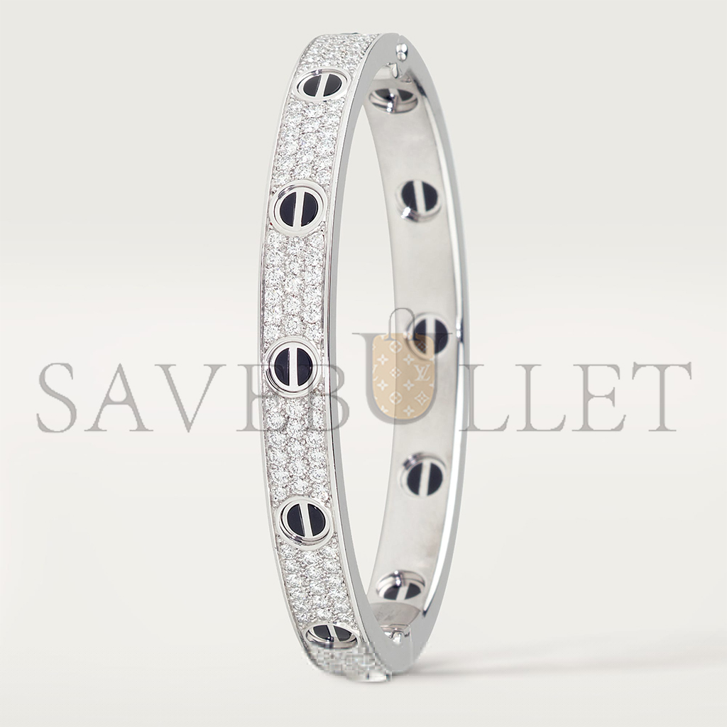 Ca*t*er love bracelet, diamond-paved, ceramic n6032417