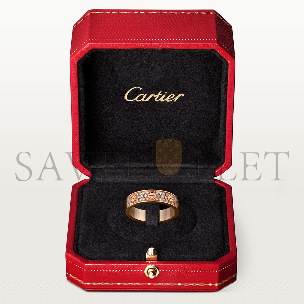 Ca*t*er love wedding band, diamond-paved b4085800