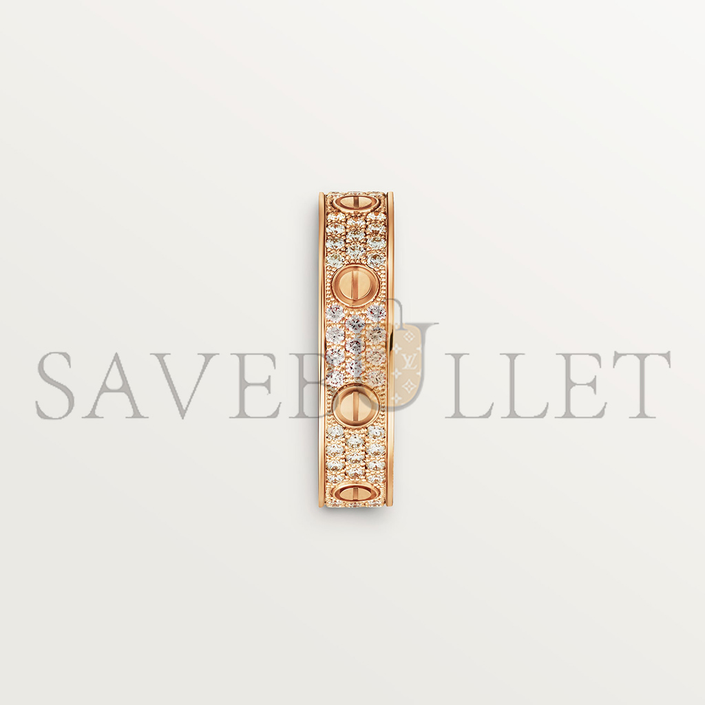 Ca*t*er love wedding band, diamond-paved b4085800
