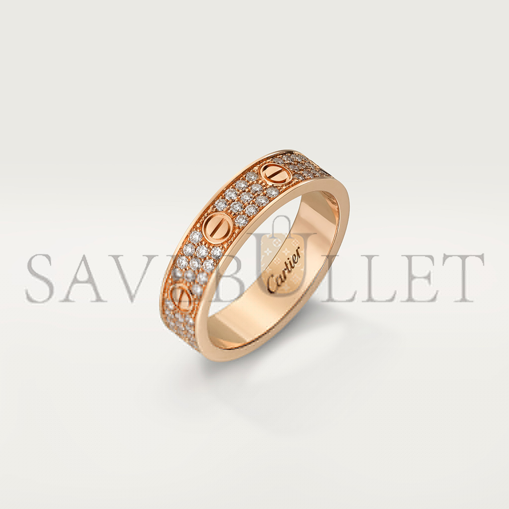 Ca*t*er love wedding band, diamond-paved b4085800