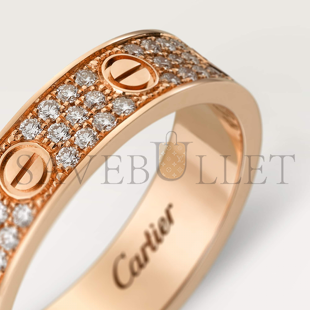 Ca*t*er love wedding band, diamond-paved b4085800
