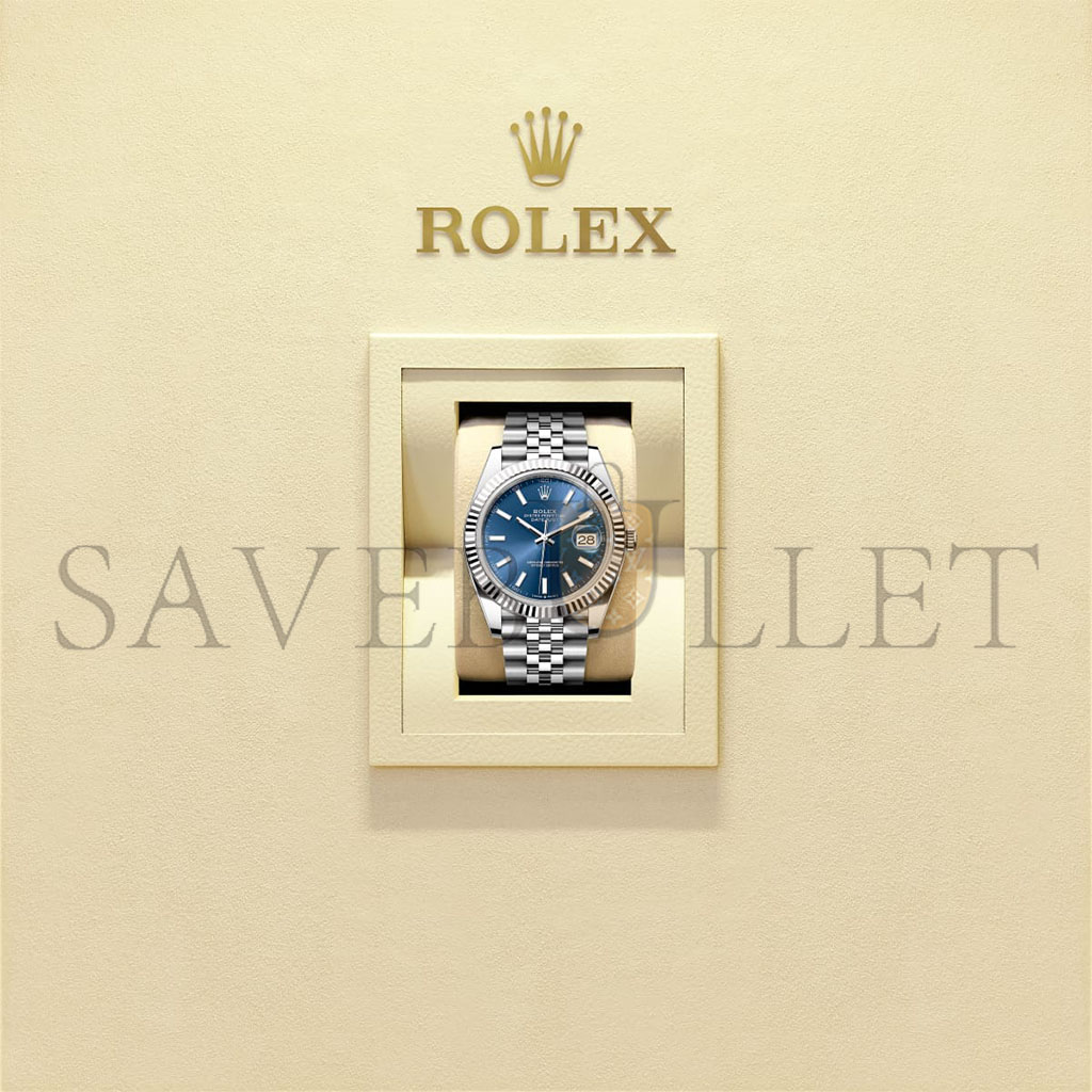 R*l*x datejust 41 oyster, 41 mm, oystersteel and white gold watch 126334