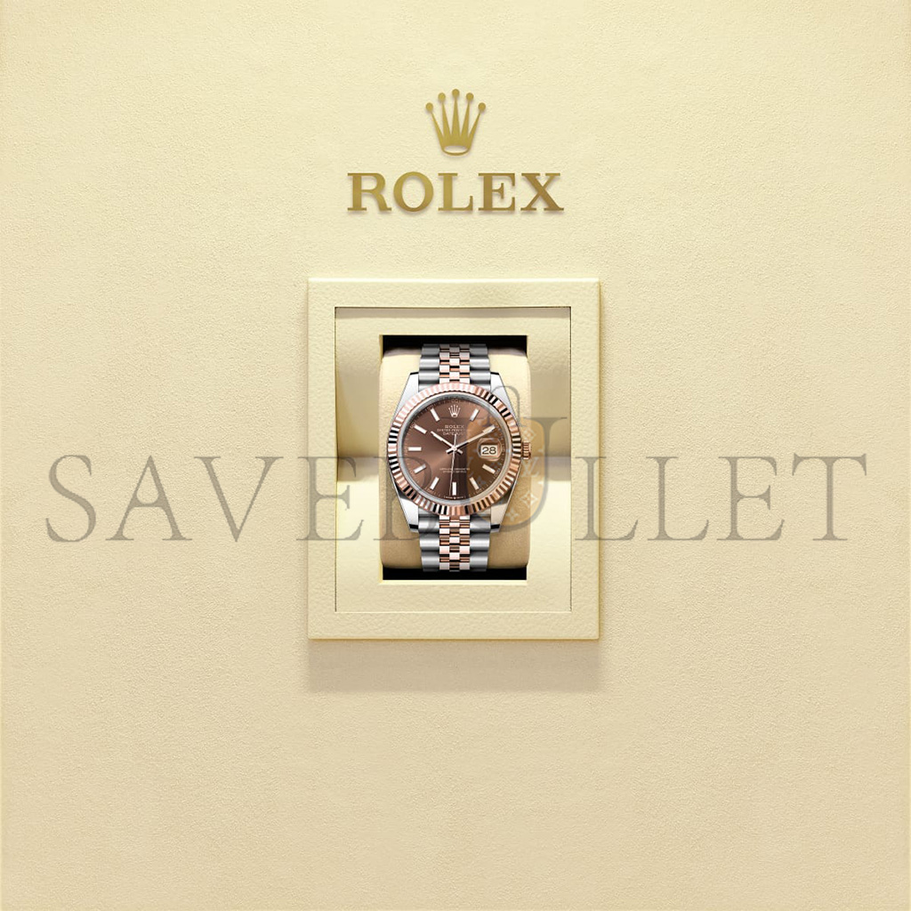 R*l*x datejust 41 oyster, 41 mm, oystersteel and everose gold watch 126331-0002