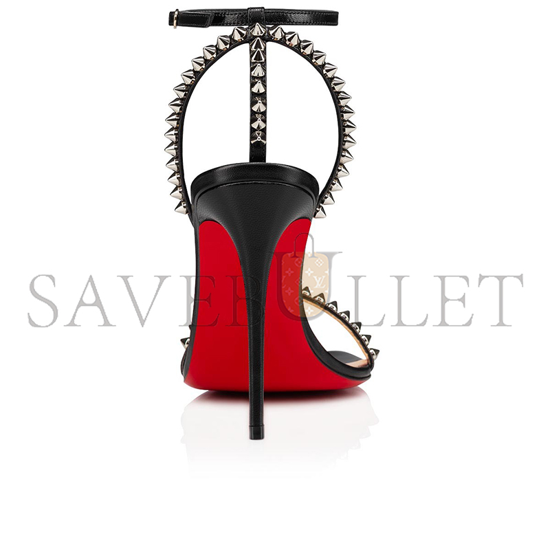 Ch**an louboutin so me 100 mm strappy sandals-kid leather and spikes-black-women 1200129bk65