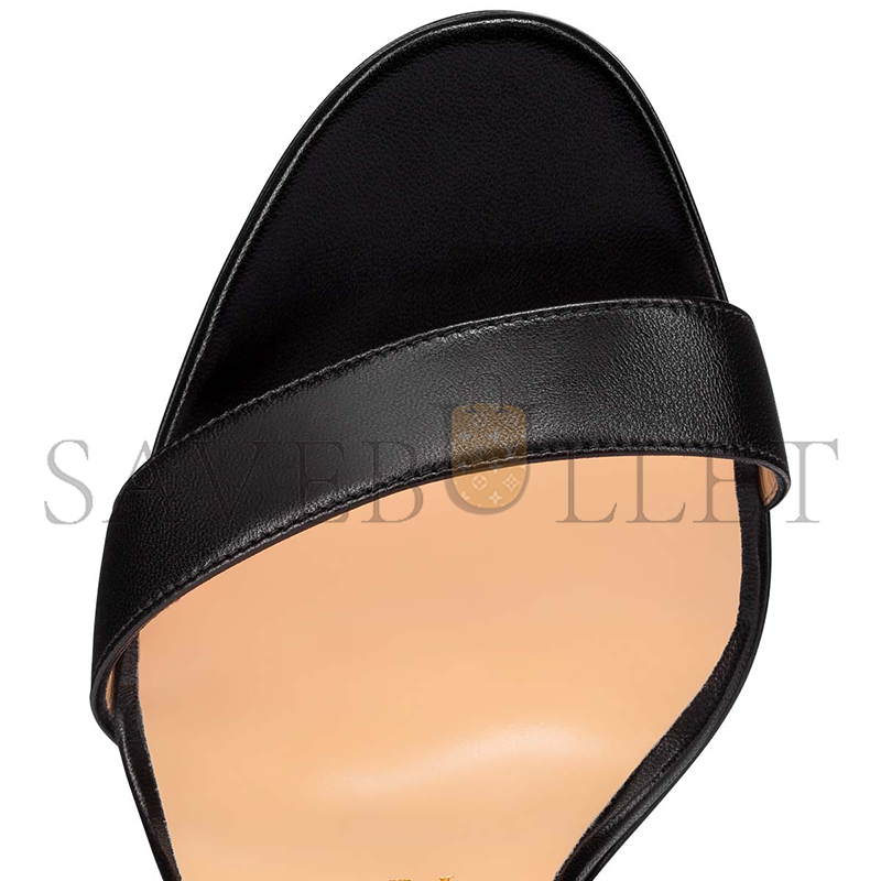 Ch**an louboutin loubi queen alta 150 mm sandals-nappa leather-black-women 3211198bk01