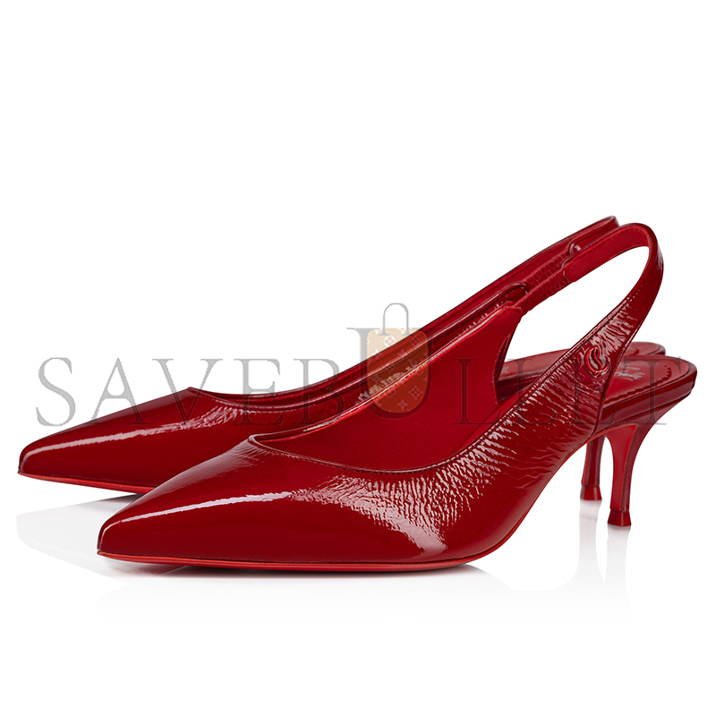 Ch**an louboutin sporty kate sling 55 mm sling back pumps-vog patent leather-loubi-women 1250480r558
