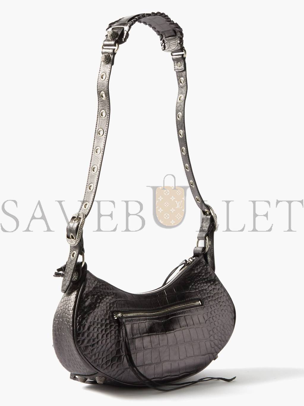 Ba*len*cia*ga grey cagole s croc-effect leather shoulder bag matchesfashion us (29*16*7cm)