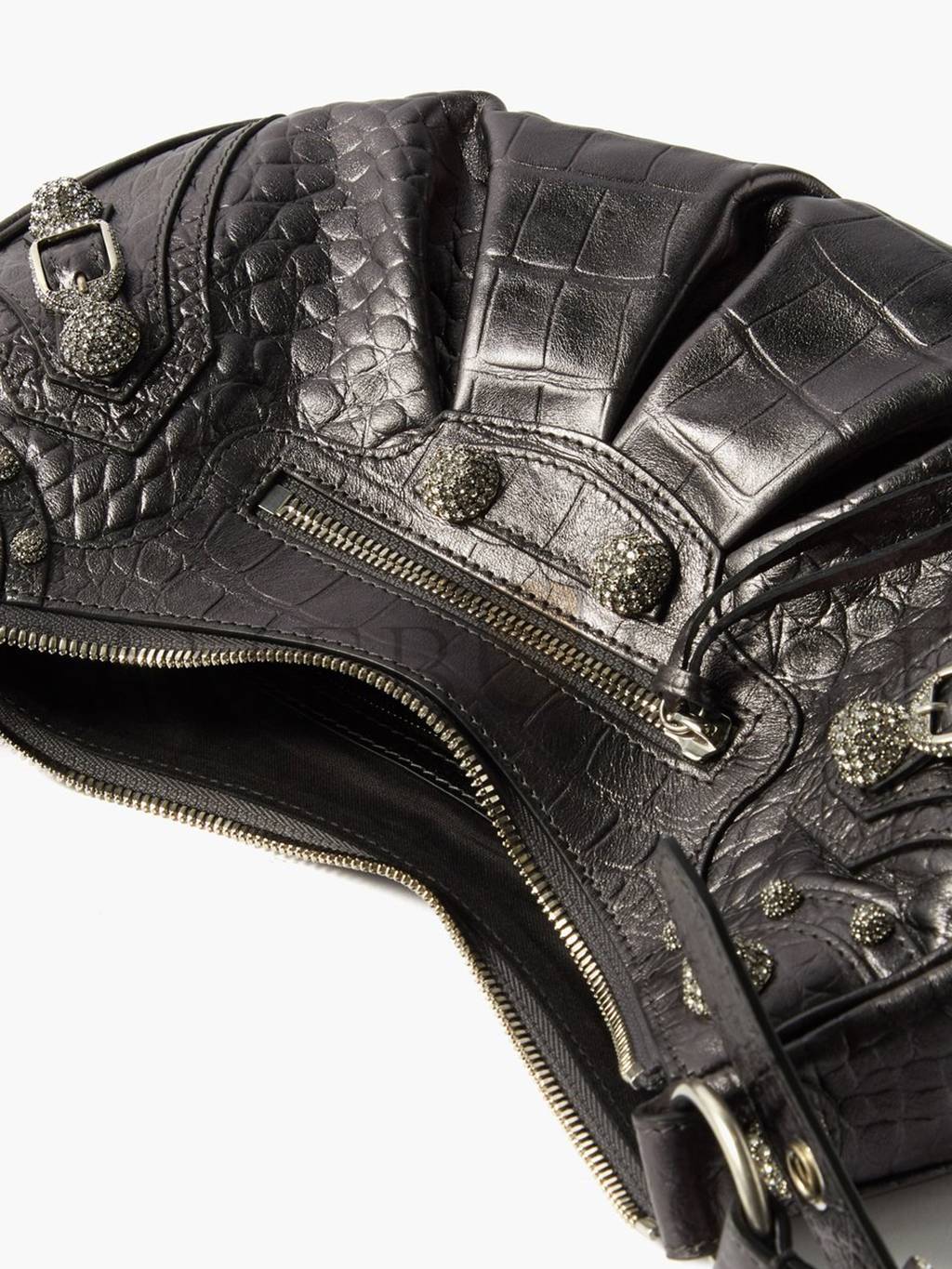 Ba*len*cia*ga grey cagole s croc-effect leather shoulder bag matchesfashion us (29*16*7cm)