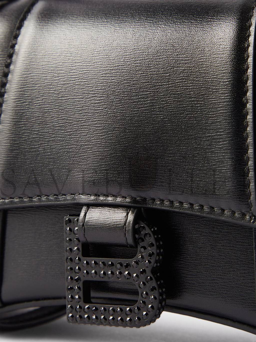 Ba*len*cia*ga black hourglass xs leather bag matchesfashion us (19.5x12x5cm)
