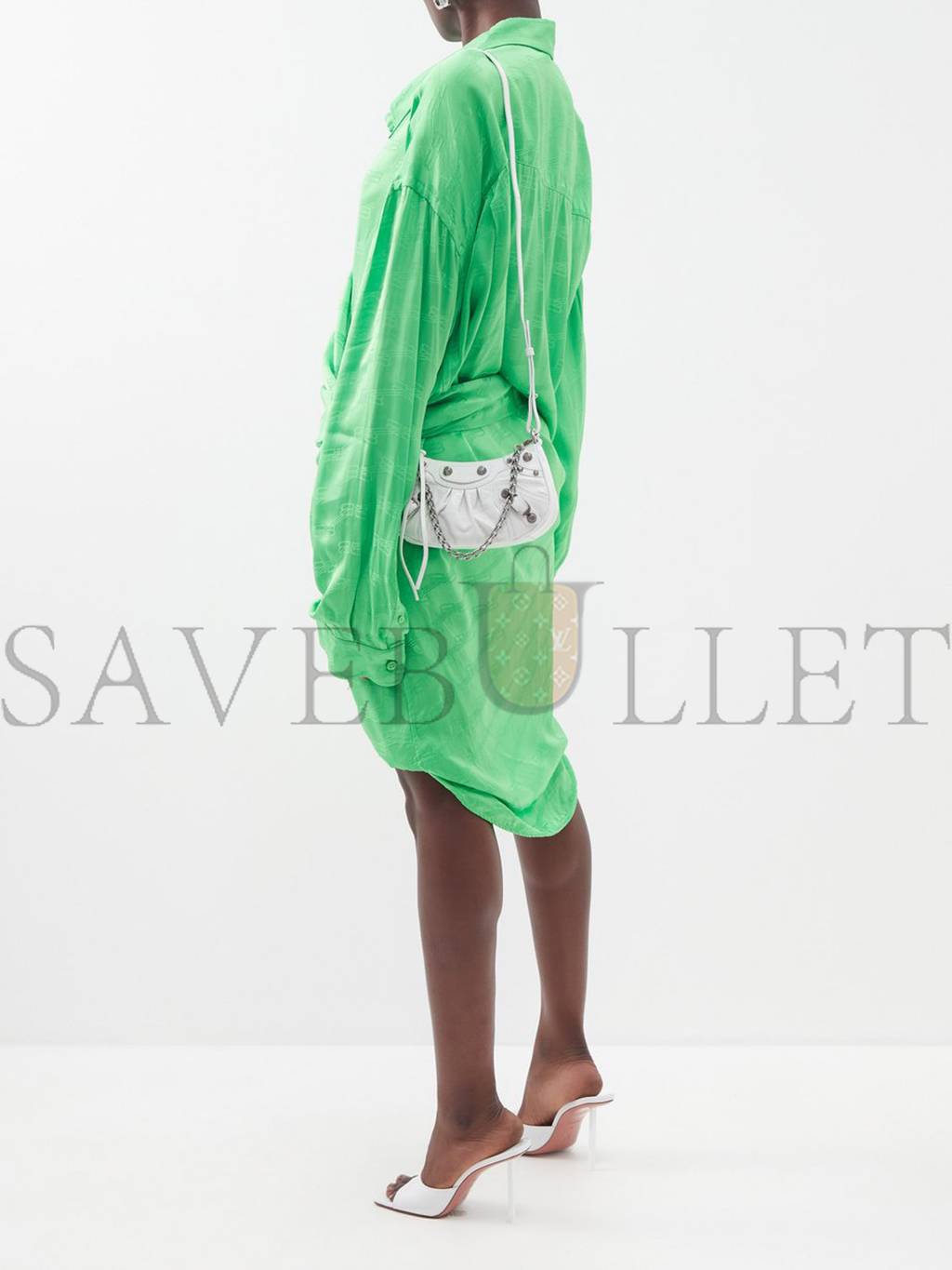 Ba*len*cia*ga white neo cagole city leather shoulder bag matchesfashion us (28.3*24.1*16.7cm)