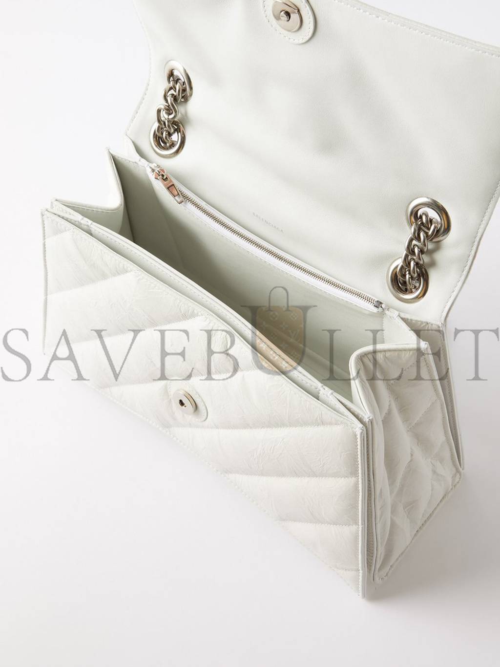 Ba*len*cia*ga white crush s quilted creased-leather shoulder bag matchesfashion us (25*14.9*10cm)