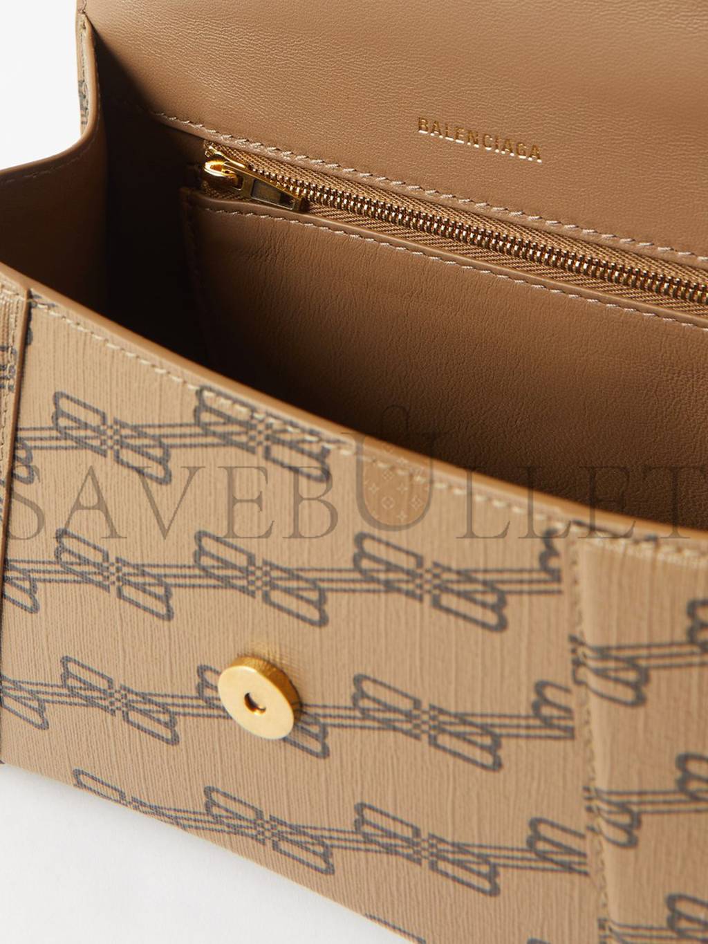 Ba*len*cia*ga beige hourglass s bb-print coated canvas bag matchesfashion us (22.5*15*10cm)