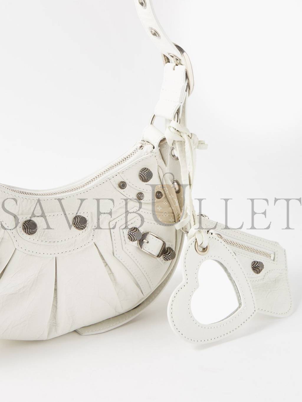 Ba*len*cia*ga white cagole xs leather shoulder bag matchesfashion us (24*13.5*5.4cm)