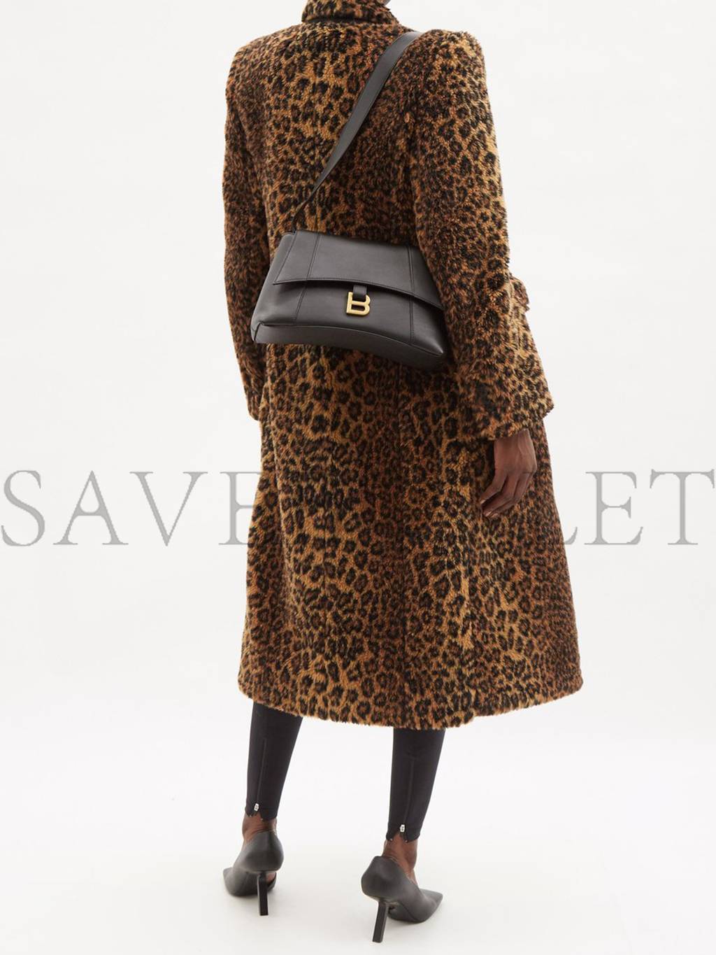 Ba*len*cia*ga black downtown s leather bag matchesfashion us (29.2*19.3*10.6cm)