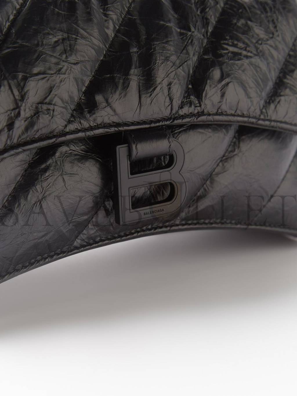 Ba*len*cia*ga black crush s quilted creased-leather shoulder bag matchesfashion us (25.5*15*6.4cm)