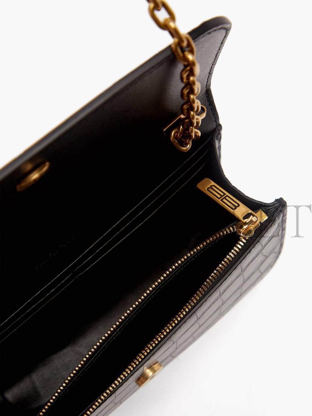 Ba*len*cia*ga black gossip bb-plaque crocodile-effect cross-body bag matchesfashion us (19*9.9*5.5cm)