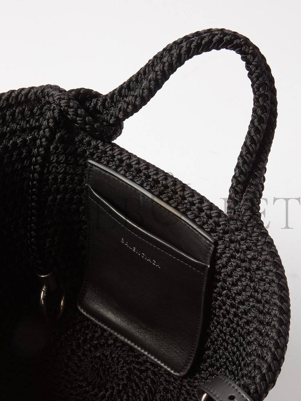 Ba*len*cia*ga black ibiza woven basket bag matchesfashion us (30.4*19.8*15.2cm)
