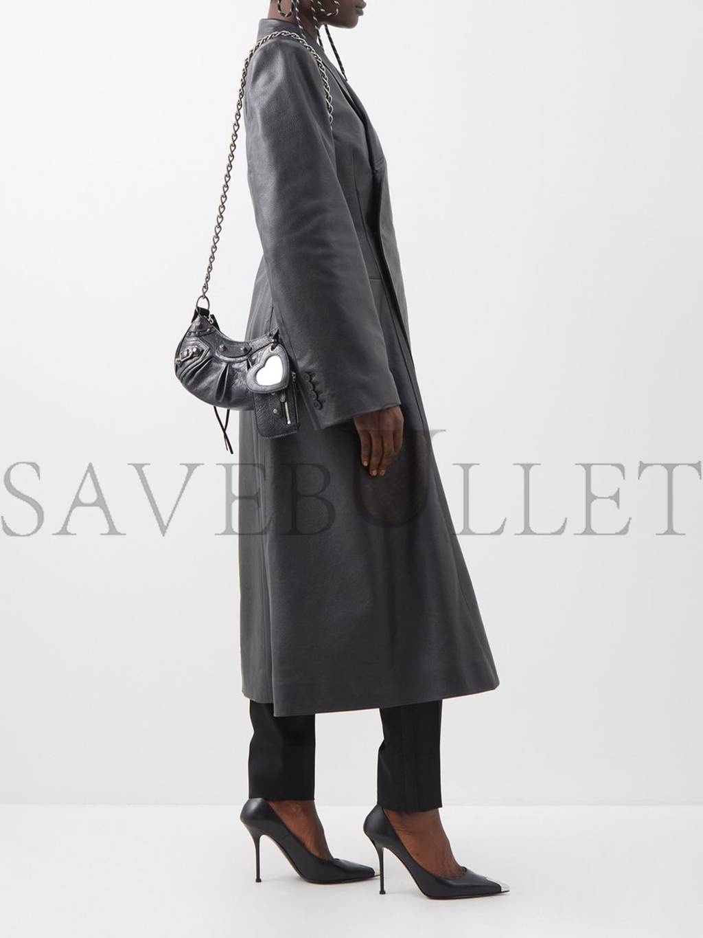 Ba*len*cia*ga black le cagole xs leather shoulder bag matchesfashion us (25.6*11.4*7.3cm)