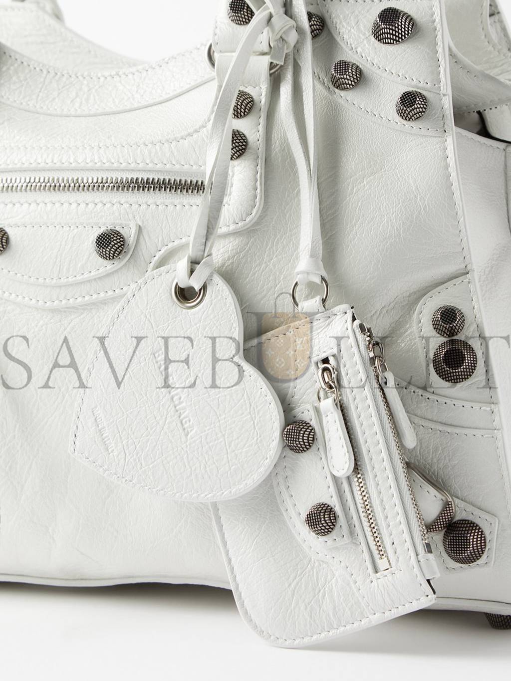 Ba*len*cia*ga white neo cagole city leather shoulder bag matchesfashion us (28.3*24.1*16.7cm)
