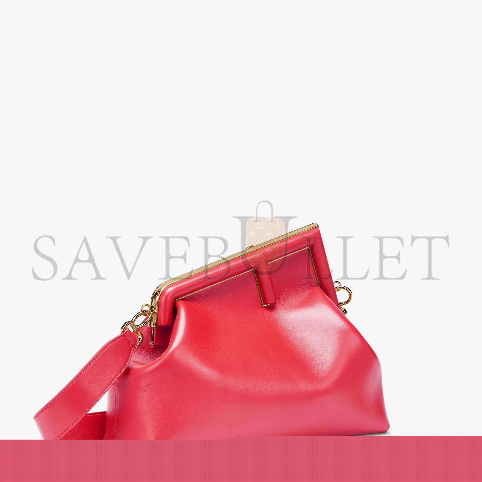 F**di first medium - fuchsia leather bag 8bp127abvef1hb7 (32.5*23.5*15cm)