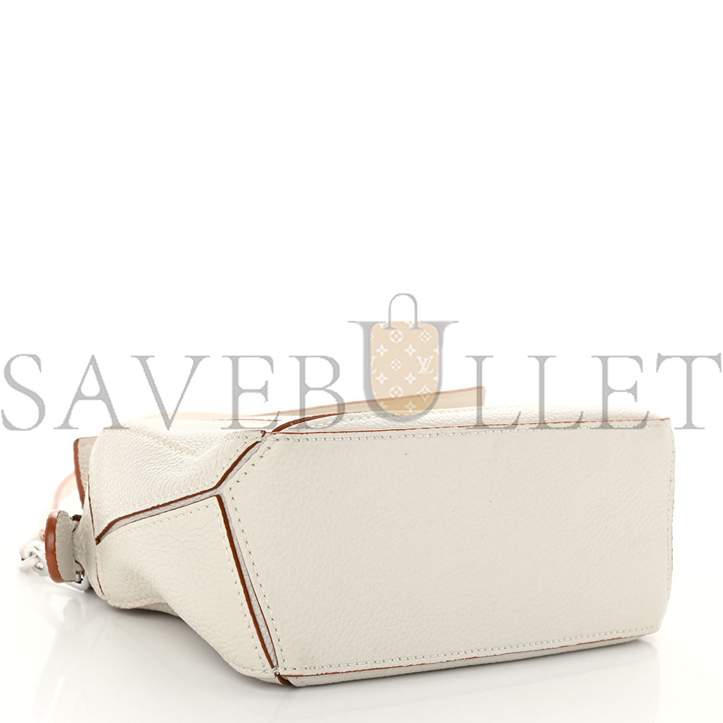 l*ew* calfskin mini puzzle bag soft white (18*12.5*8cm)