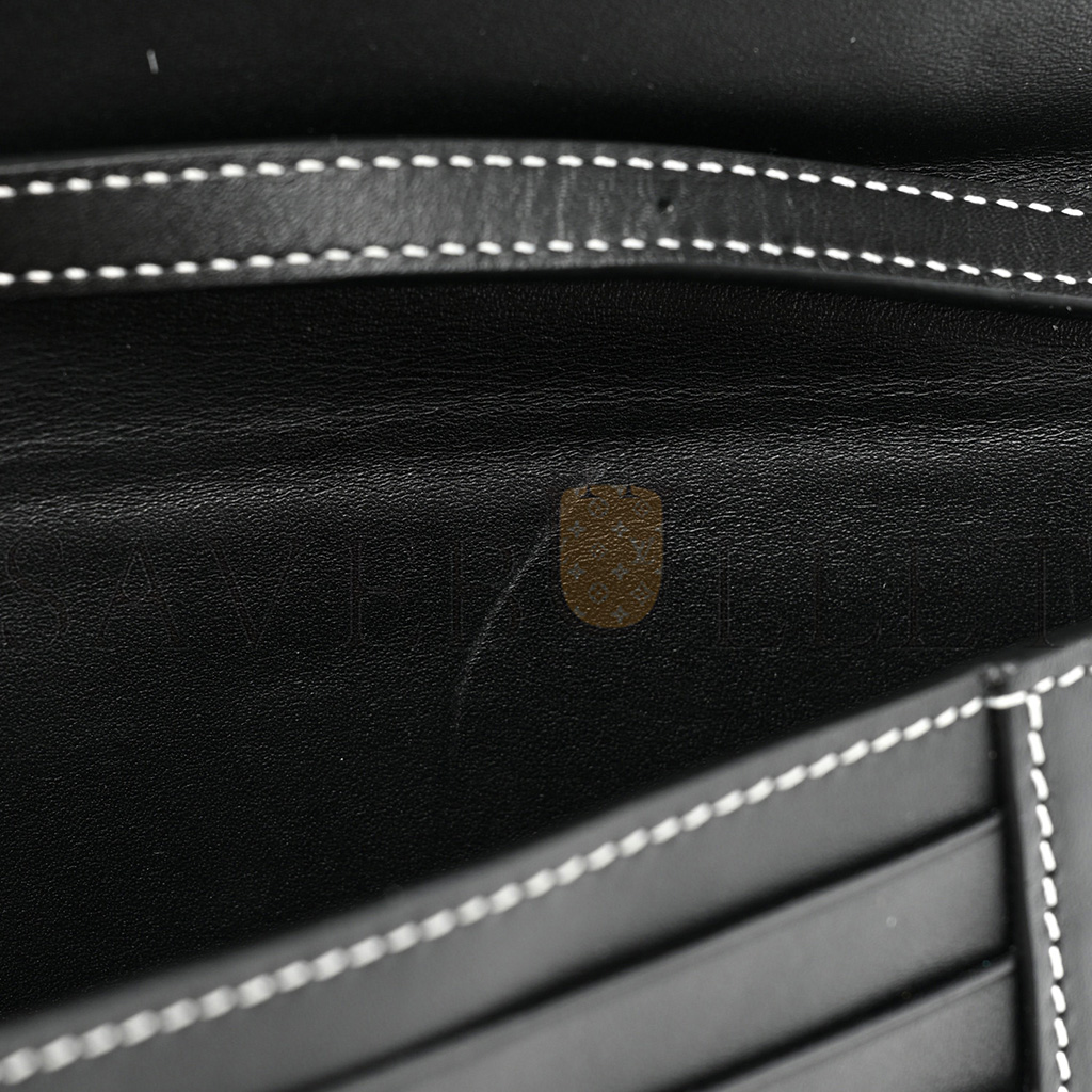 l*ew* soft calfskin heel bag black soft white (18*15*4cm)