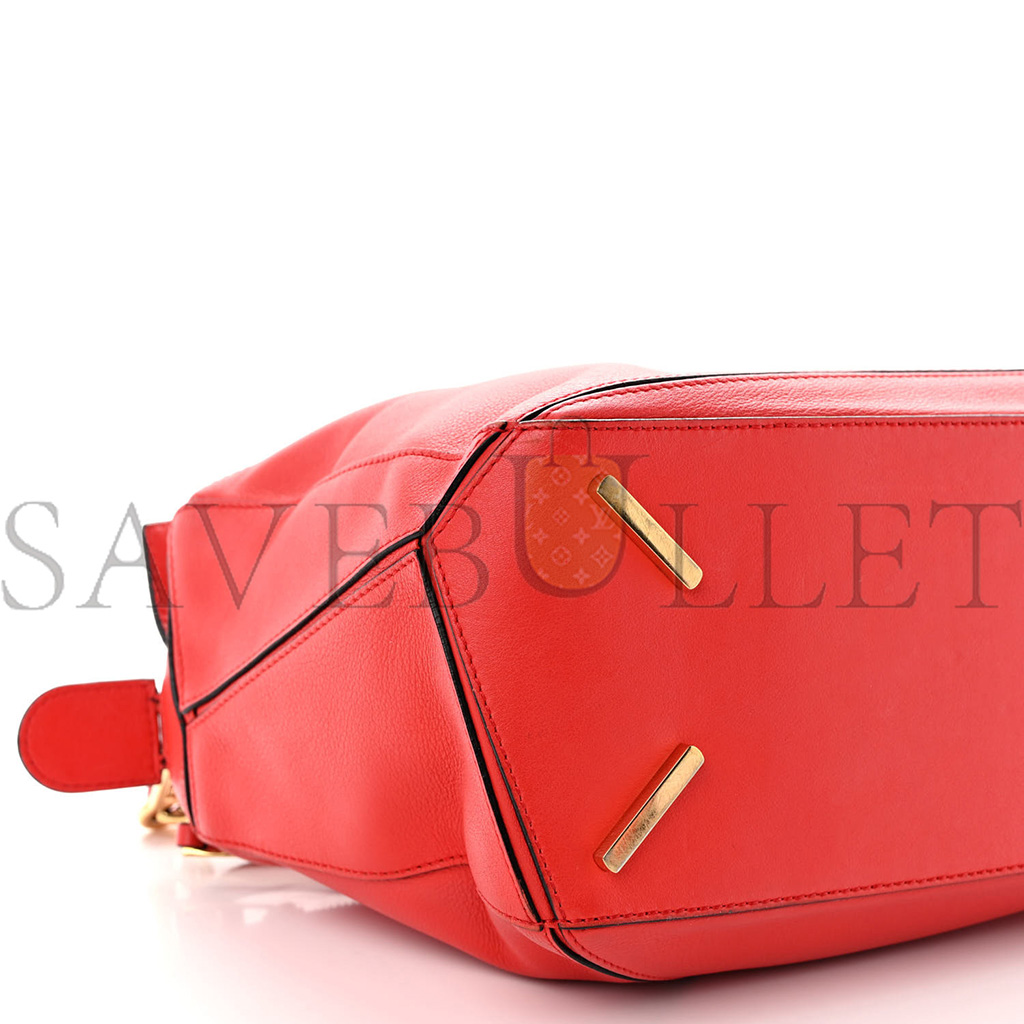 l*ew* calfskin medium puzzle bag scarlet (29*19.5*14cm)