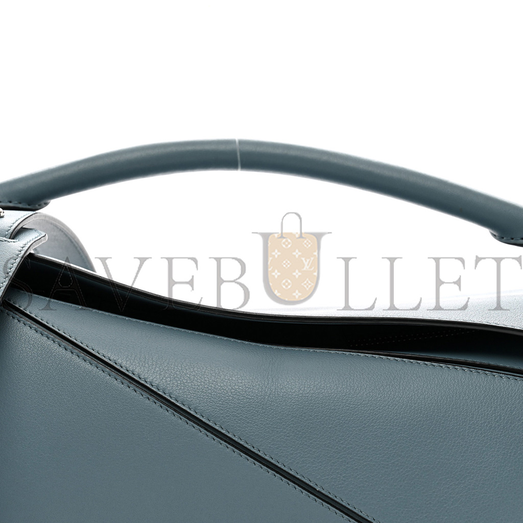 l*ew* calfskin medium puzzle bag stone blue (29*19.5*14cm)