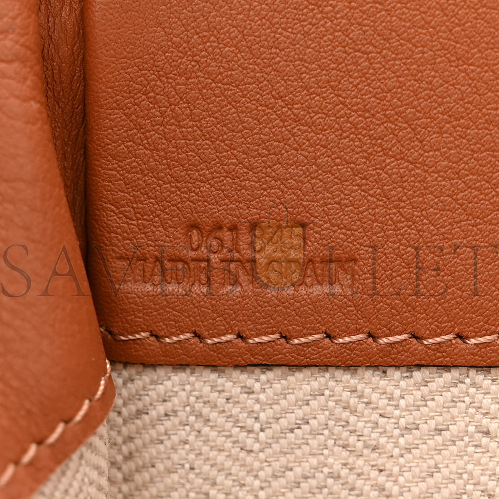 l*ew* calfskin canvas mini hammock shoulder bag natural tan (19*17*10cm)