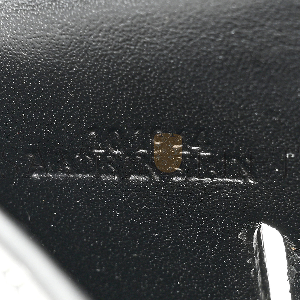 l*ew* soft calfskin heel bag black soft white (18*15*4cm)