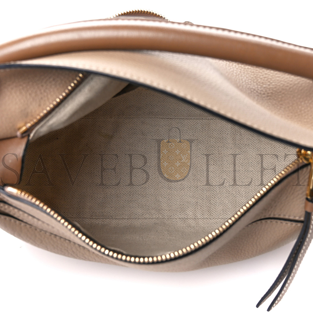 l*ew* grained calfskin small puzzle bag sand mink (24*16.5*10.5cm)