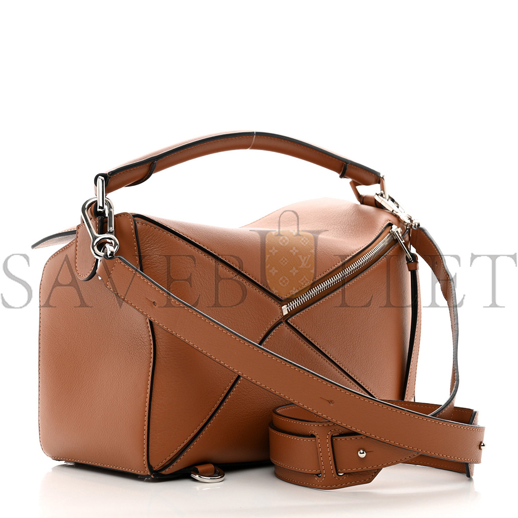 l*ew* calfskin medium puzzle bag tan (29*19.5*14cm)