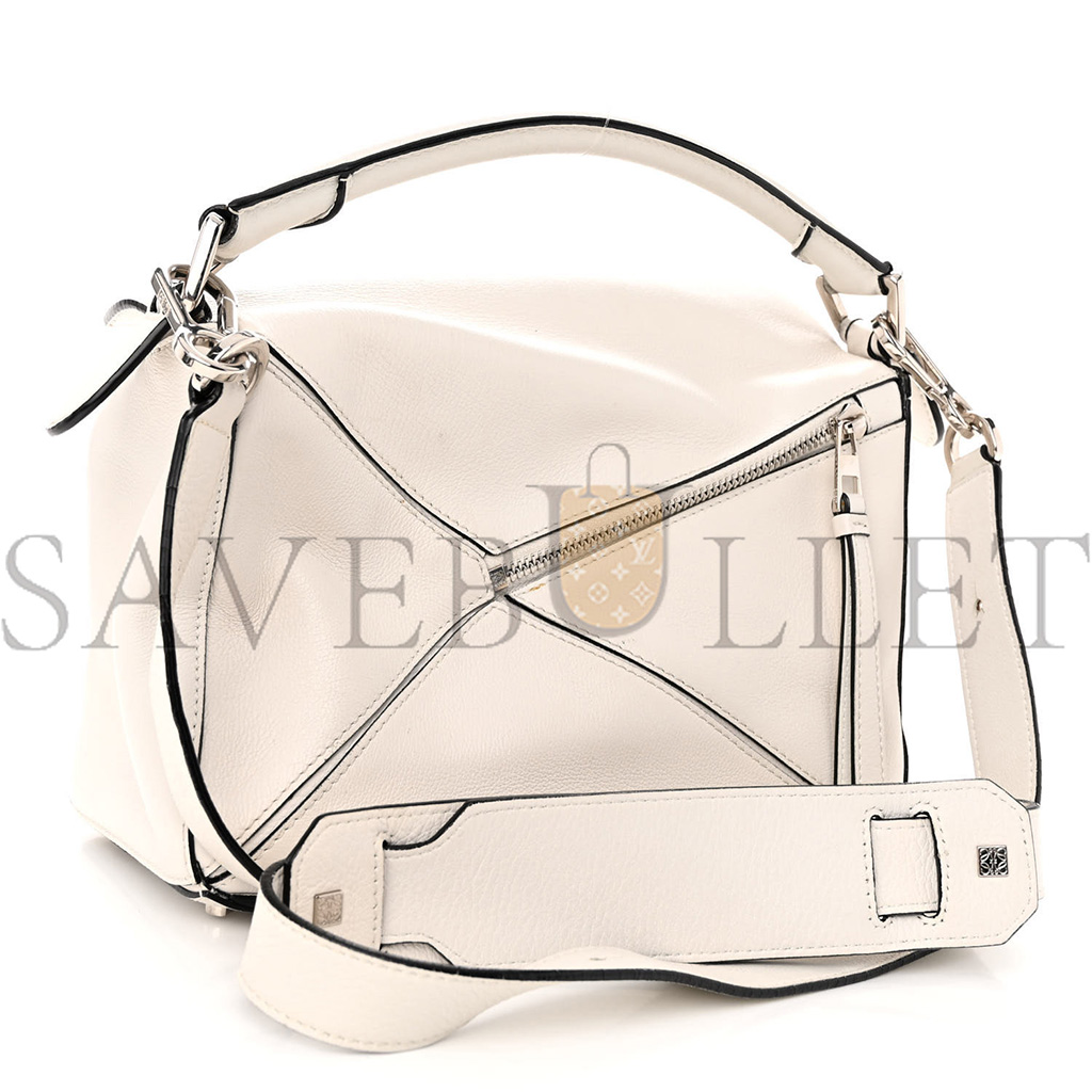 l*ew* grained calfskin small puzzle bag white (24*16.5*10.5cm)