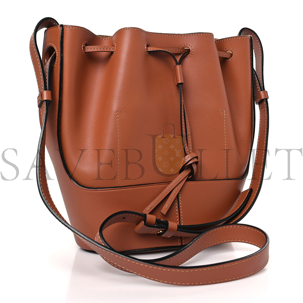 l*ew* calfskin balloon bucket bag tan (29*22*20cm)