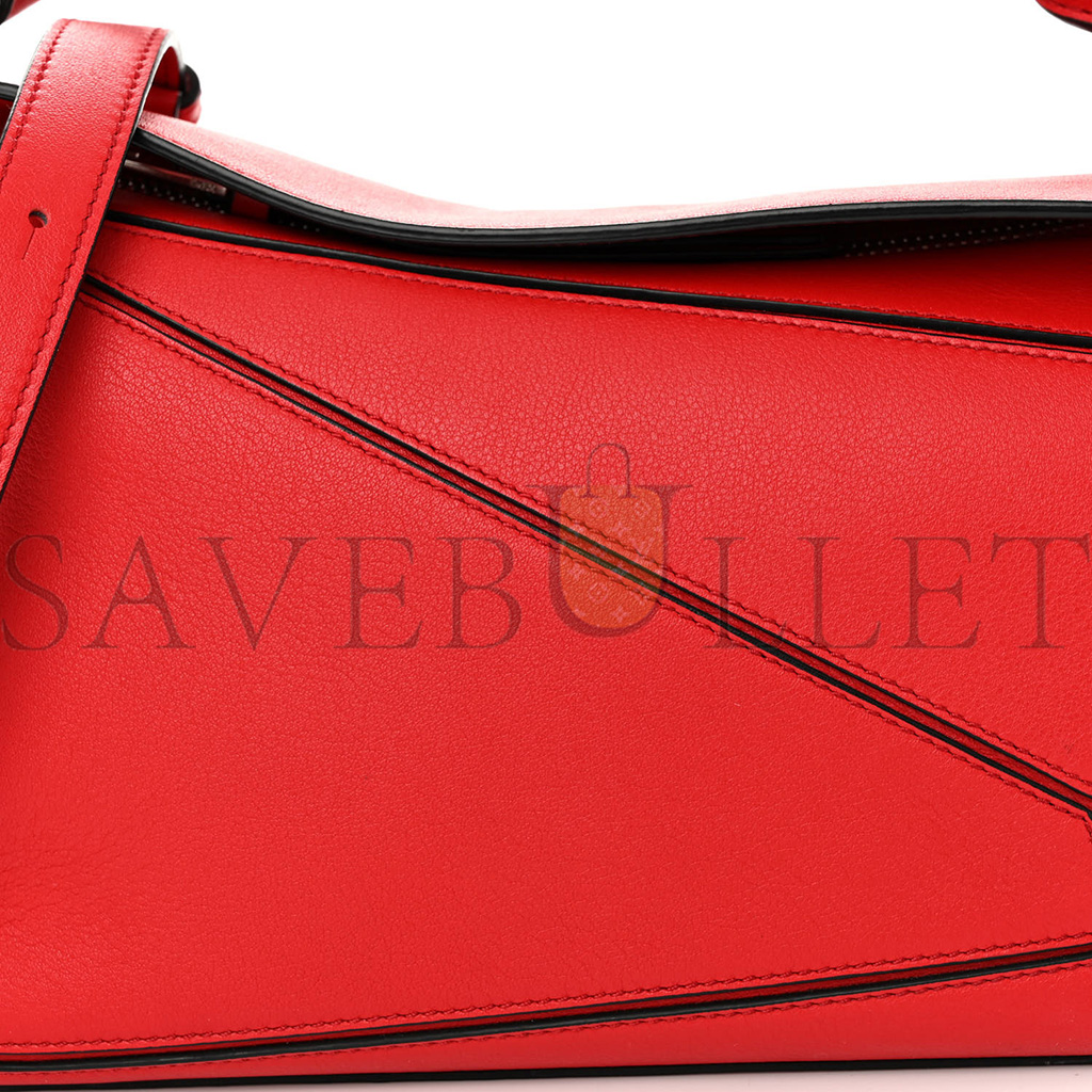 l*ew* calfskin small puzzle bag scarlet (24*16.5*10.5cm)