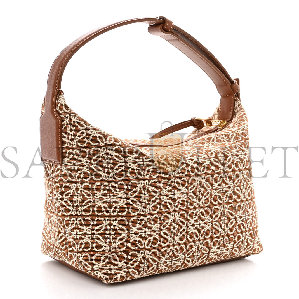 l*ew* jacquard anagram calfskin small cubi bag tan pecan (20*16*12cm)