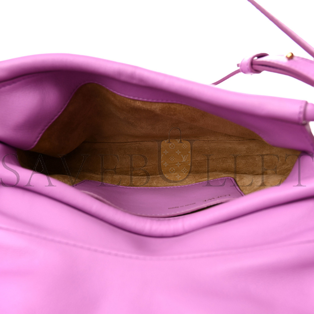 l*ew* shiny nappa calfskin paseo satchel rockrose (25*17*8cm)