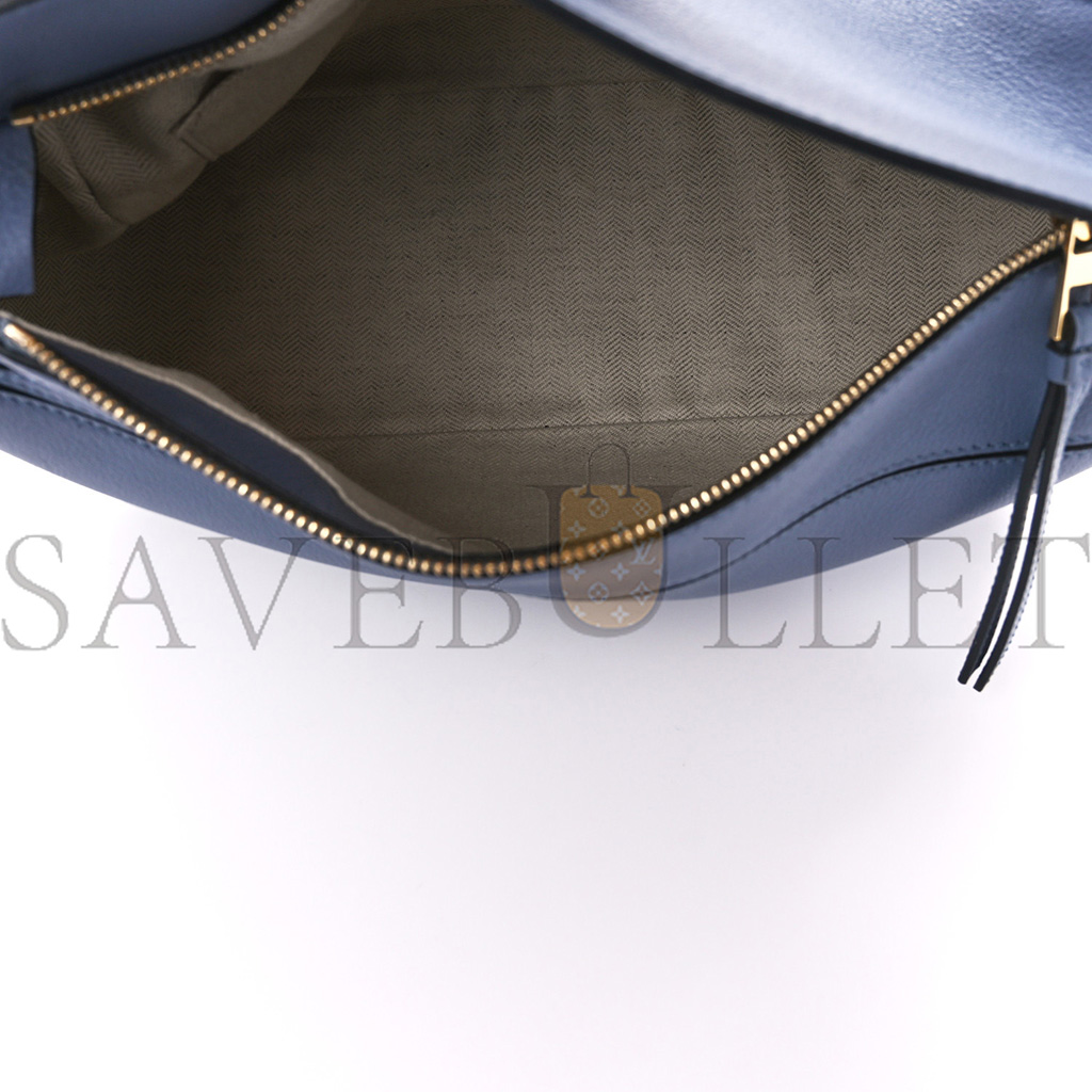 l*ew* calfskin medium puzzle bag blue (29*19.5*14cm)