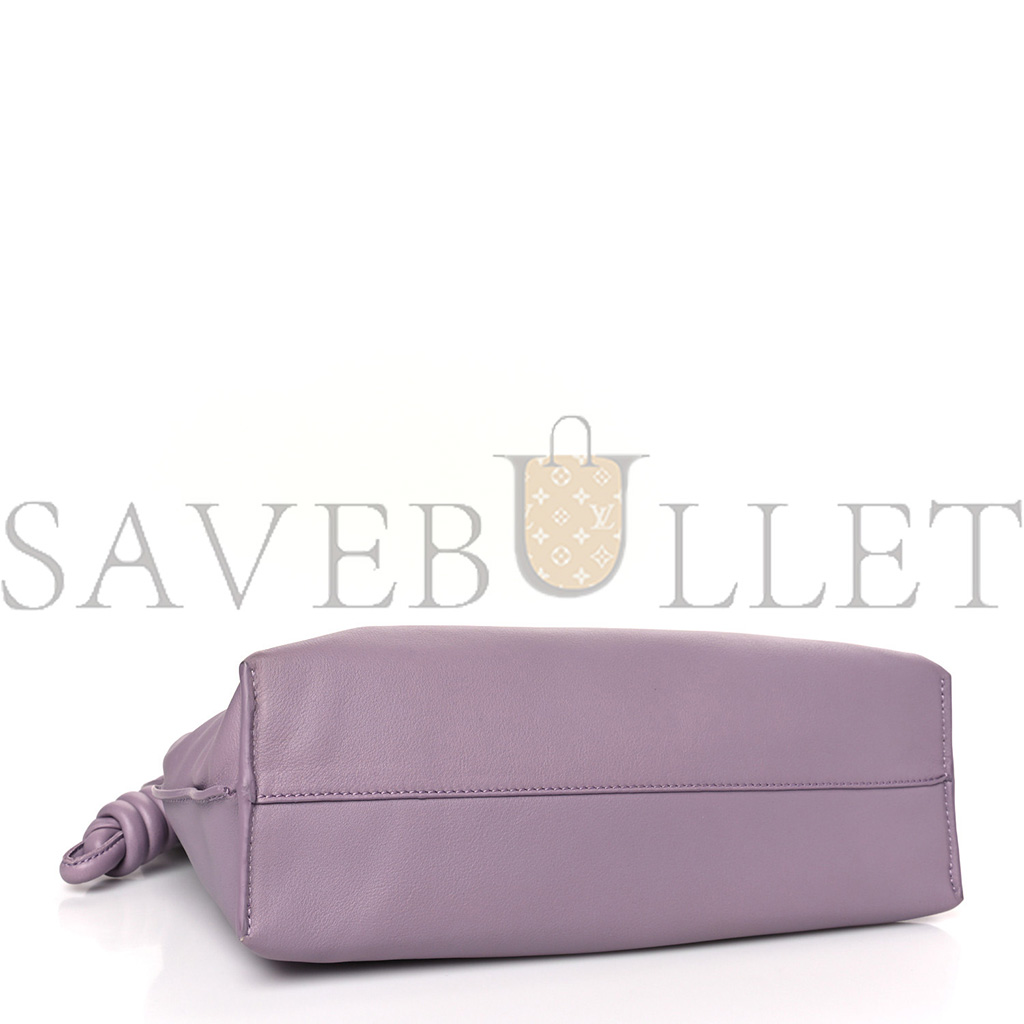 l*ew* nappa flamenco knot clutch pale aubergine glaze (22*18*7cm)