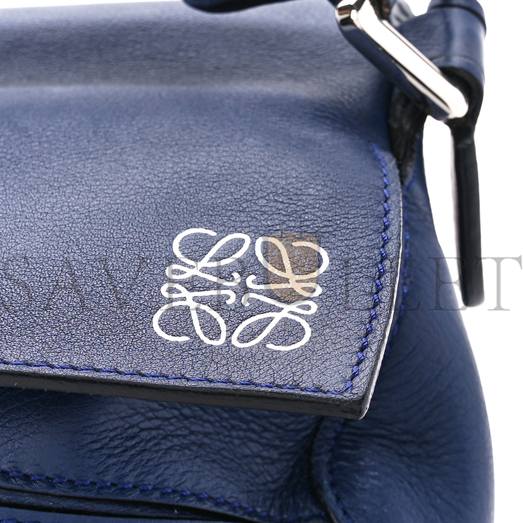 l*ew* calfskin medium puzzle bag marine (29*19.5*14cm)