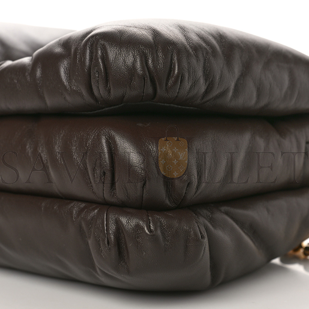 l*ew* lambskin goya puffer bag dark chocolate (23*17*8cm)